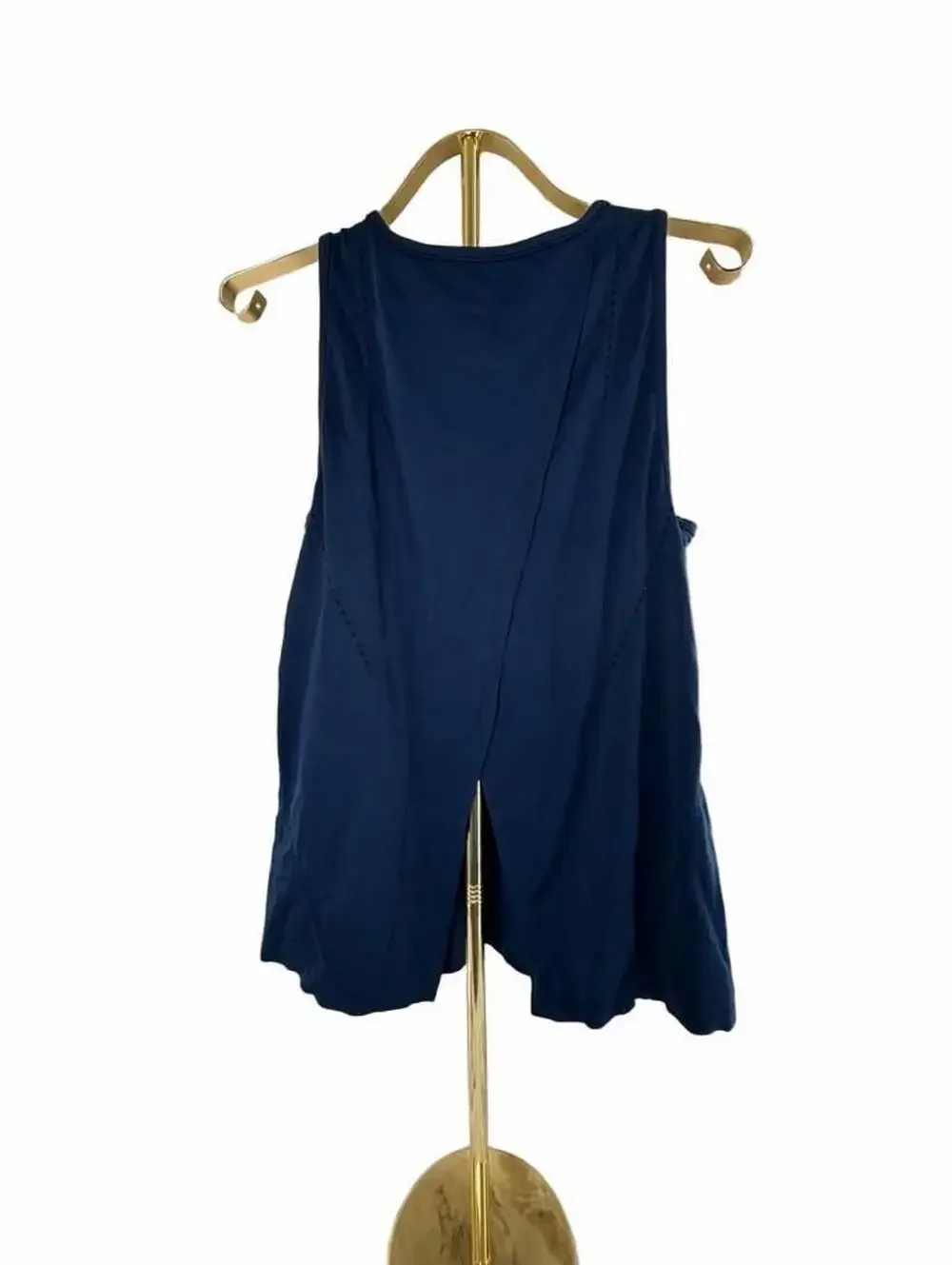 Athleta Foothill Split Back Seamless Tank Top Navy Blue Size M